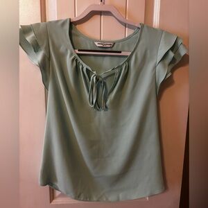 Amanda Uprichard Teal Blouse Size:XS